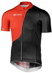 DT Swiss férfi rövid ujjú országúti mez, fekete/piros szín, S méret