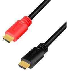 LogiLink HDMI cable, A/M to A/M, 4K/60 Hz, amplifier, black/red, 15 m (CHV0101)