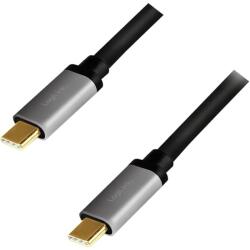 LogiLink USB 3.2 Gen 2 Type-C cable, C/M to C/M, PD, AV, alu, black/grey, 1 m (CUA0107)