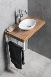 SAPHO Kea öntött márvány mosdótál 32x22 cm, fehér KE320 (KE320)