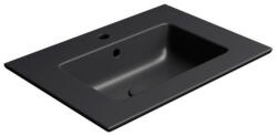 SAPHO Gsi Pura vékonyított kerámiamosdó 63x46 cm, matt fekete 8884126 (8884126)