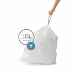 Nikaro Összecsukható szemeteszsákok 115 l, Y típusú - 200 db, fehér