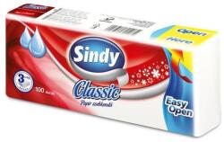 Papír zsebkendő, 3 rétegű, 100 db, "Sindy", classic (KPC31001737)
