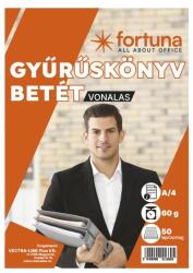 Fortuna Gyűrűskönyv betét FORTUNA A4 50 lapos 4 lyukú vonalas (FO00015)