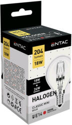 Entac 12W E14 204lm 3000K halogén mini izzó (LHMG14-18W)
