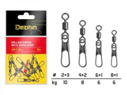 Delphin Japan snap forgókapocs / 10db-#8+1/6kg (101003562) - epeca