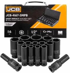 JCB JCB 4167-5MPB mély ütvecsavarozó dugókulcs 1/2" 16 részes 10-36mm (JCB-4167-5MPB)