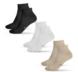 Bontis 3 darabos szett: Zokni MOOVY - Fehér / fekete / bézs | 35-38 (PON-Moovy-whi-bla-bie-3ks-38)