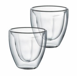 AMBITION Set 2 pahare termorezistente 80ml, model inima, Mia (96868) Pahar