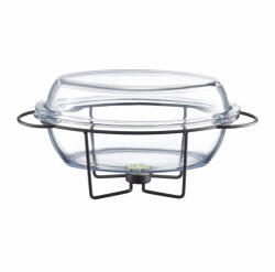 Ambition Vas termorezistent cu incalzitor 4.5L, suport negru, chafing dish, Saule (31906)