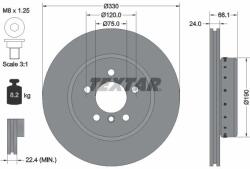 TEXTAR féktárcsa TEXTAR 92265825 for BMW (92265825)