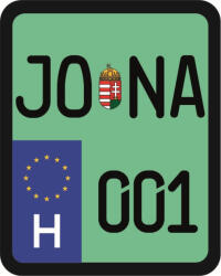  Rendszám matrica rollerre (JONA-001)