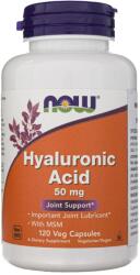 NOW Acid hialuronic cu MSM 50 mg - 120 capsule vegetale