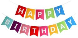 Cyrax Banner Happy Birthday 100x200 cm, Rola de Ata Inclusa Multicolor (130537)