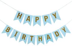 Cyrax Banner Happy Birthday 100x200 cm, Rola de Ata Inclusa Albastru (130538)