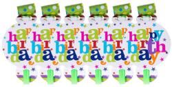 Cyrax Set 6 Suflatori Happy Birthday, Cyrax, pentru Petrecere, Tematica Aniversare, 13x7.8 cm, Multicolor (130468)