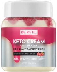 BeKeto Keto Ciocolată albă și cremă de zmeură cu ulei MCT - 250 g