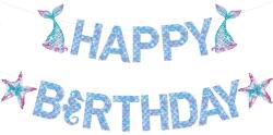 Cyrax Banner Happy Birthday Sirena, Cyrax, Colectia Mermaid, 17 Piese, Multicolor (132616)