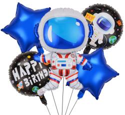 Cyrax Set 5 baloane din folie metalizata HAPPY BIRTHDAY, 78 x 45cm Albastru inchis (127303)