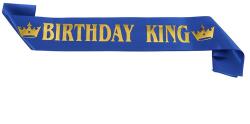 Cyrax Panglica pentru Aniversare, Cyrax, Model Birthday King, Tematica Aniversare, 160x9.5 cm, Albastru (131208)