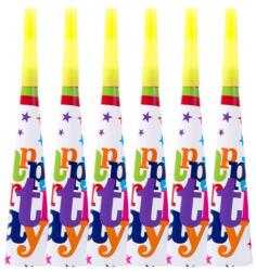 Cyrax Set 6 Trompete Happy Birthday, Cyrax, pentru Petrecere, Tematica Aniversare, 18.3x5 cm, Multicolor (130469)
