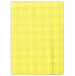 DONAU Gumis mappa, karton, A4, kockás, DONAU, citromsárga (DFEP111) - fiorex