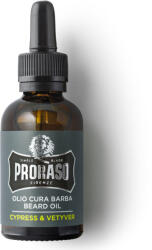 Proraso szakállolaj Cypress & Vetyver - hosszú, sűrű szakállra, citrusos, fás illat 30 ml (pro-oilcypr)
