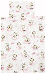  Gyerek ágyneműhuzat garnitúra 100x135 cm, 40x60 cm - Rózsaszín színű, zsiráfos