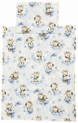  Bébi ágyneműhuzat garnitúra 70x90 cm, 30x40 cm - Kék színű, zsiráfos