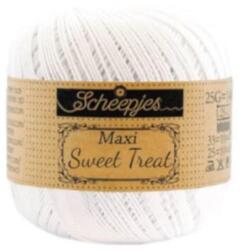 Scheepjes Maxi Sweet Treat 106 Snow White - hófehér pamut fonal