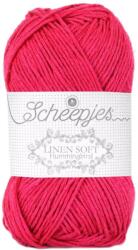 Scheepjes Linen Soft 626 - málnapiros len tartalmú fonal