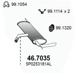 ASSO Toba esapament finala ASSO 46.7035 (46.7035)