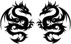 matrica. shop 2 Db Sárkány tuning matrica (15x12 cm/db)