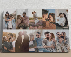  Egyedi fényképes vászonkép (10 képes, fekvő)