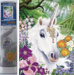 NORIMPEX - Puzzle Pictura cu diamant Unicorn in flori 30x40cm - 1 - 39 piese