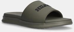 Tommy Hilfiger papucs DUAL DENSITY HILFIGER POOL SLIDE zöld, férfi, FM0FM05430 - zöld Férfi 44