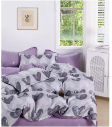 Talo Lenjerie pat single, bumbac finet, 4 piese, cearceaf cu elastic 140x200cm, cearceaf pilota 150x220cm, 2 fete de perna 50x80cm-A1148 (A1148) Lenjerie de pat