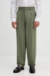 HUGO BOSS nadrág gyapjú keverékből - zöld 52 - answear - 49 990 Ft