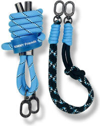 Nimmy Set crossbody + handstrap Nimmy Cool&Cute 2.0 nyak- és csuklópánt, kék-fekete