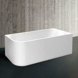 Florida Cada freestanding pe colț dreapta, Maugli, alba din acril, 150x75 cm, Florida (50322763)
