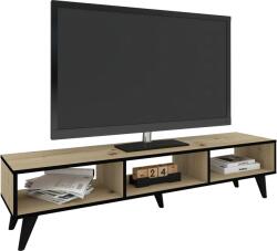 haaus Comoda TV Tirro V2, Stejar Artisan/Negru, 150 x 35 x 35 cm (925475)