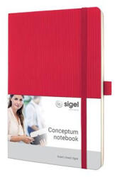 Sigel Jegyzetfüzet, exkluzív, A5, vonalas, 97 lap, puhafedeles, SIGEL "Conceptum", piros (SI325)