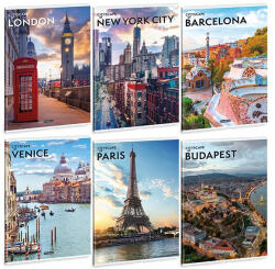 Ars Una Füzet sima ARS UNA A/4 40 lapos Extra kapcsos Cityscape (01_08430)