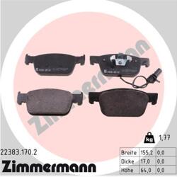 ZIMMERMANN Set placute frana ZIMMERMANN 22383.170. 2 (22383.170.2)