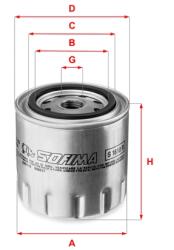 SOFIMA Filtru ulei SOFIMA S 1610 R (S 1610 R) - fixbox