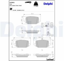 DELPHI Set placute frana DELPHI LP3951 (LP3951)