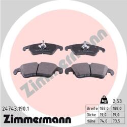 ZIMMERMANN Set placute frana ZIMMERMANN 24743.190. 1 (24743.190.1)