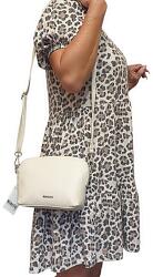 RIALTO fém logós , íves zippes, bézs színű, kis bőr divattáska RX354DO-10 - minosegitaska