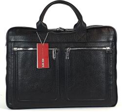 GIUDI fekete, laptoptartós két részes, két zsebes aktatáska G5330AE-03 - minosegitaska