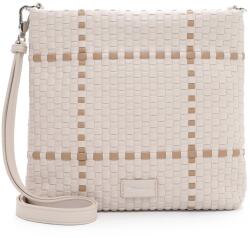Tamaris Aluna bézs-mogyoró raffia mintás szögletes álló válltáska 32890-400 - minosegitaska